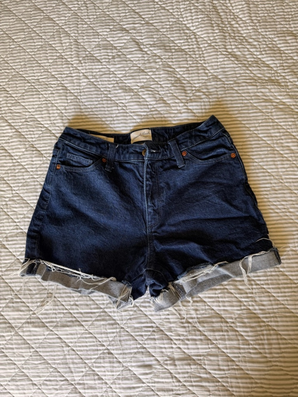 Universal Thread Dark Blue Denim Rolled Cuff Shorts
